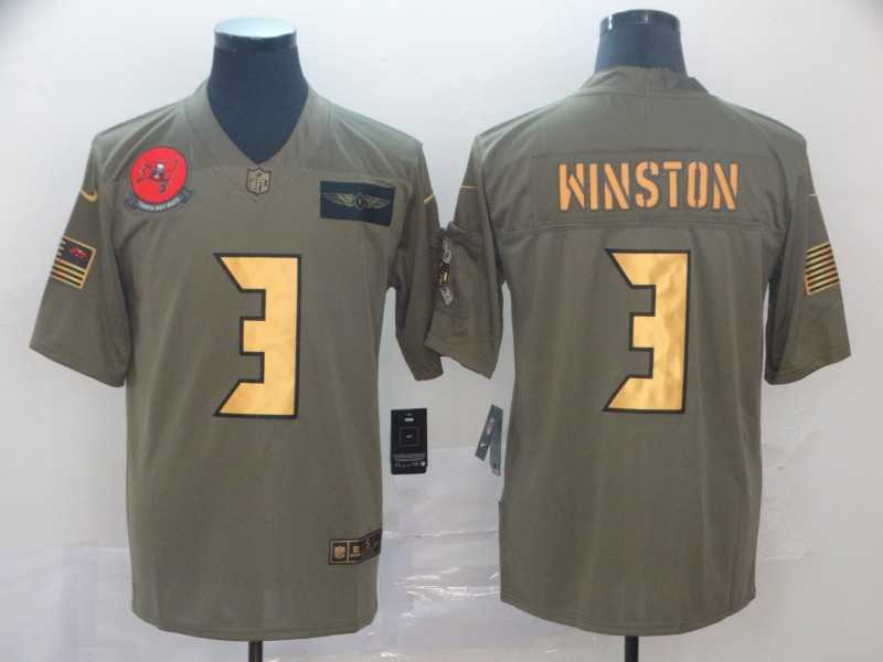 Nike Buccaneers 3 Jameis Winston 2019 Olive Gold Salute To Service Limited Jersey,We sell and wholesale Nike Buccaneers 3 Jameis Winston 2019 Olive Gold Salute To Service Limited Jersey on line form chian!